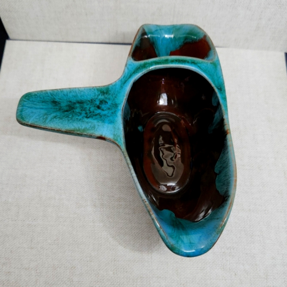 CCC (Canadian Ceramic Craft) Pottery Gravy Boat with Underplate, 1960s, Canada - Picture 7 of 12